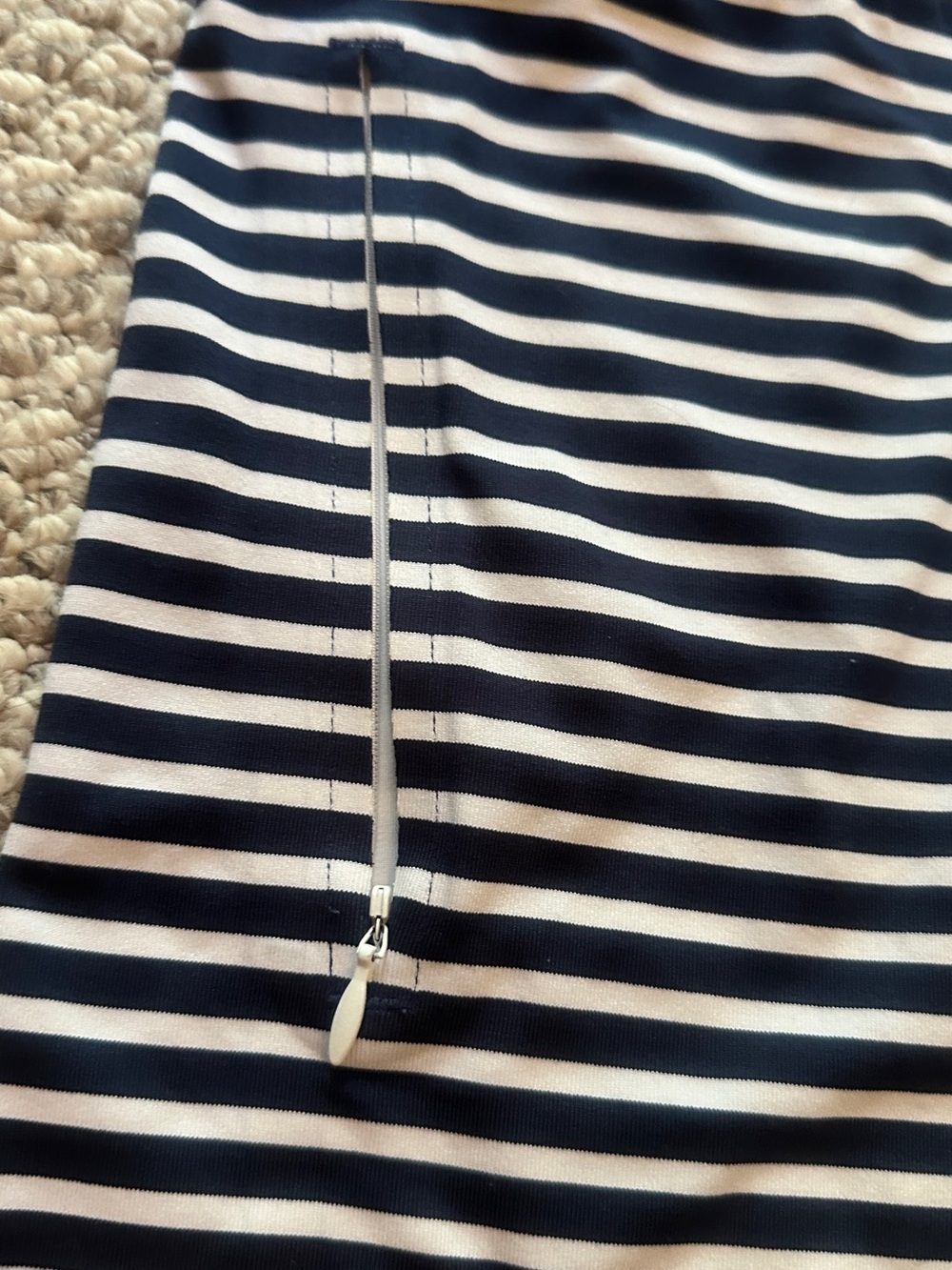Niki Striped Navy and White Golf Skort - Picture 2 of 9